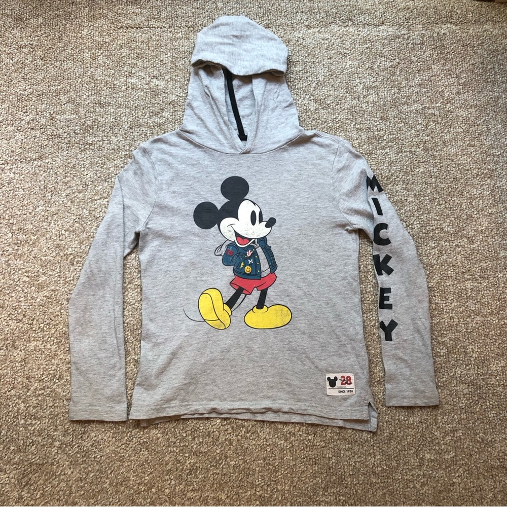 Kids GAP Disney Collection Mickey Mouse Hooded Long Sleeve Shirt